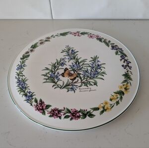 Royal Worcester Herbs Rosemary Round Cake Plate Porcelain Size 11"X.5"